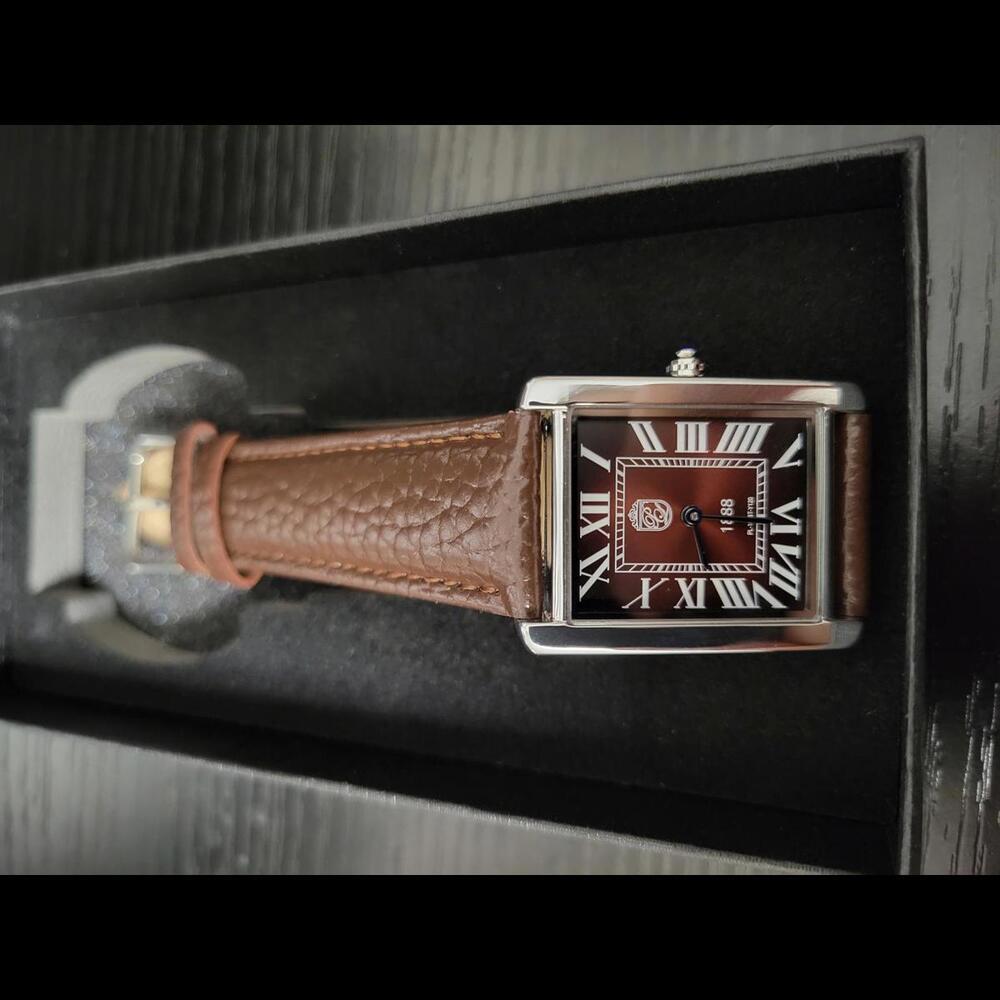 đ„NEW Pierre Lucerne Root Beer 1888 Swiss Inspired Men's Tank Watch - Picture 2 of 9